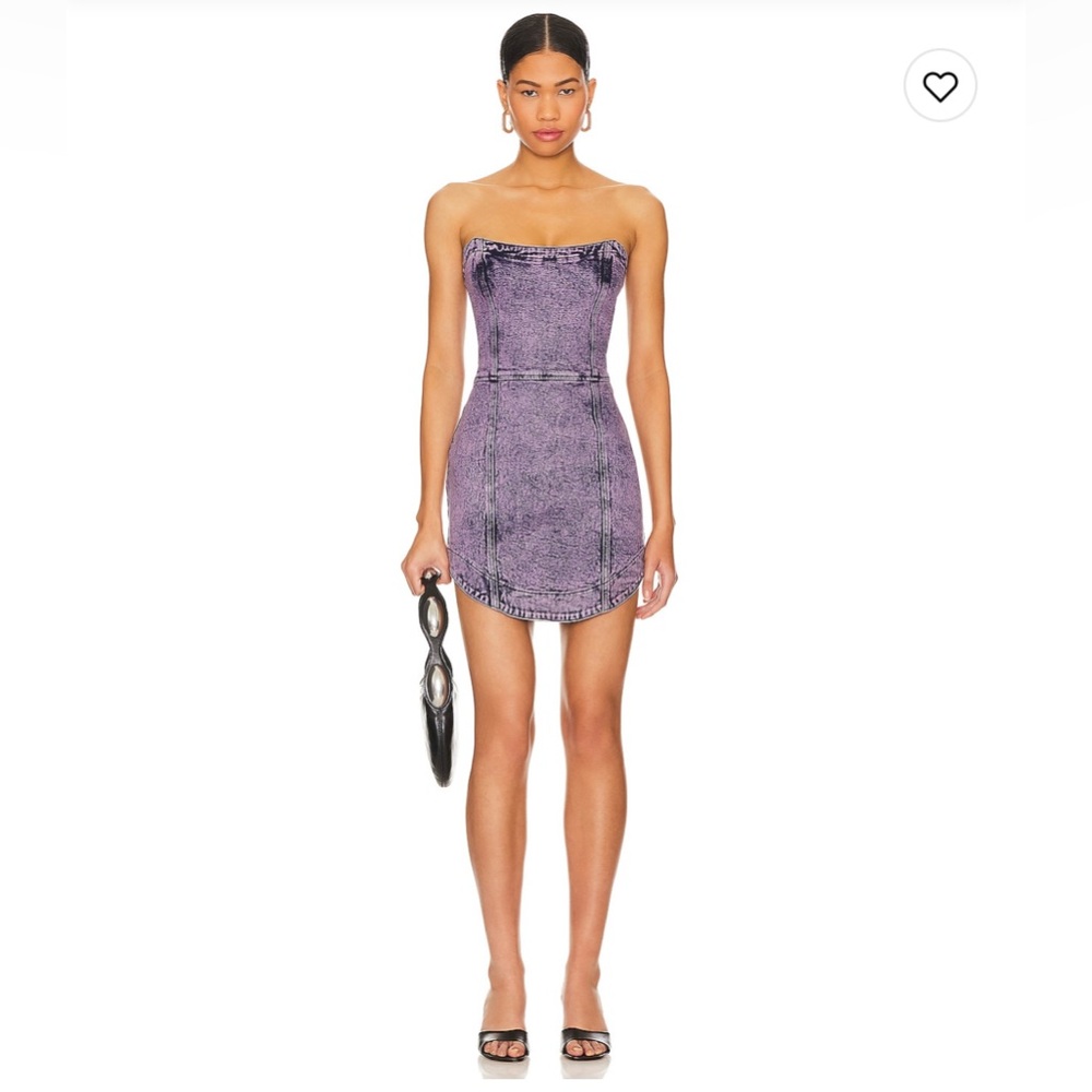 Amanda Uprichard Purple Strapless Dress